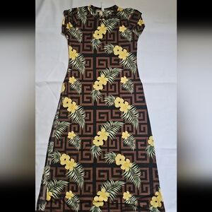 Tropical Floral Print Dress